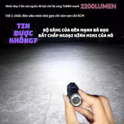 Đèn Pin Siêu Sáng Mini 3 Mắt Led 5 Chế Độ Sáng Đèn Pin Mini Cầm Tay 4