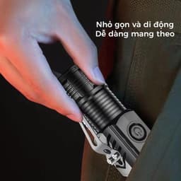 Đèn Pin Siêu Sáng Mini 3 Mắt Led 5 Chế Độ Sáng Đèn Pin Mini Cầm Tay 7