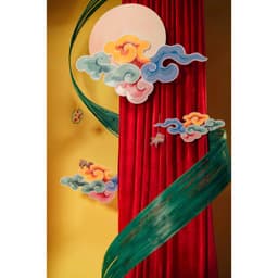 Set 3 MÂY NGŨ SẮC trang trí decor background trung thu, sự kiện,lễ hội. 3
