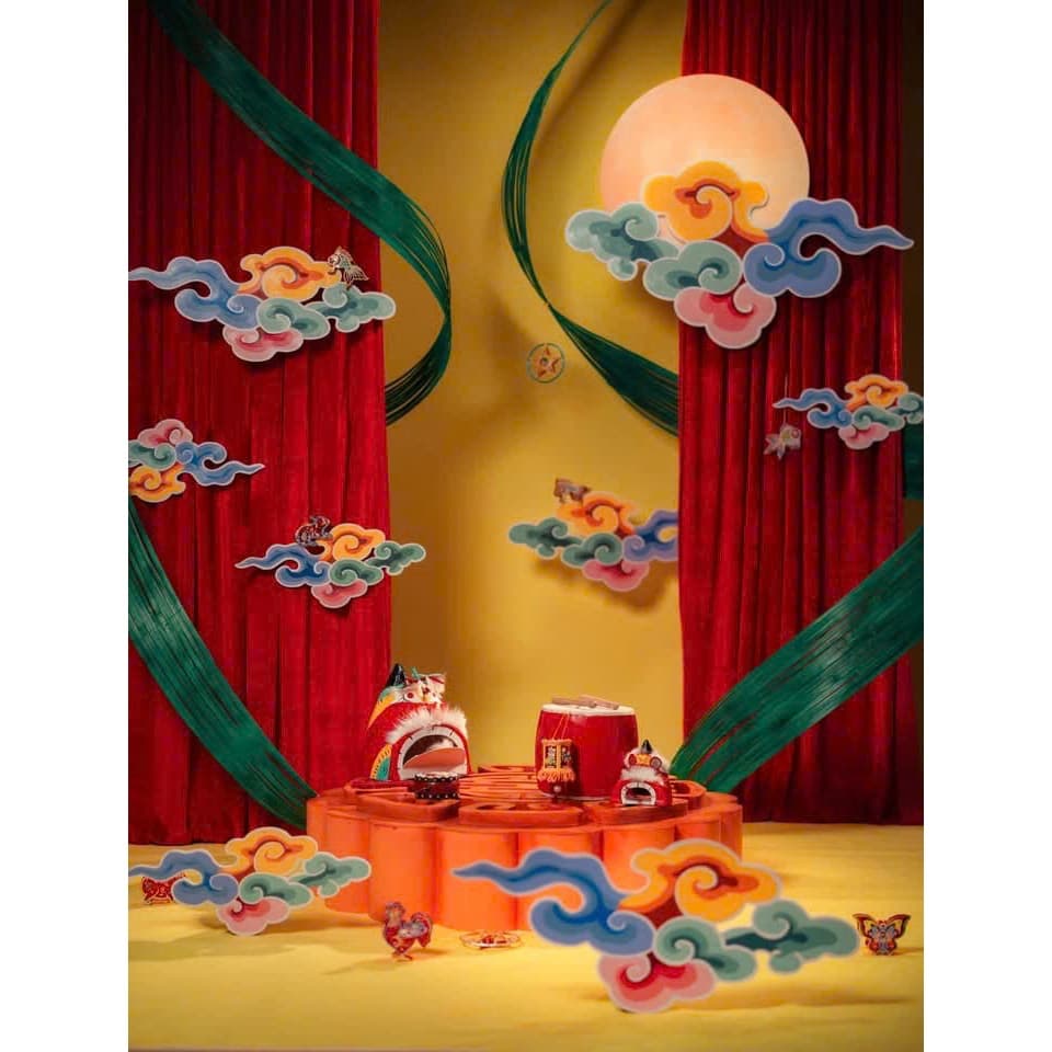 Set 3 MÂY NGŨ SẮC trang trí decor background trung thu, sự kiện,lễ hội.