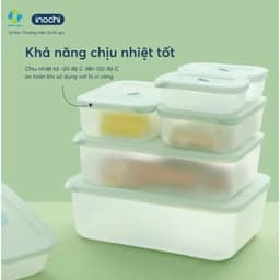 Bộ 7 Hộp Trữ Đông Inochi Bảo Quản Thực Phẩm Tươi Ngon, chịu nhiệt độ tốt, hộp để ngăn đá cao cấp 6