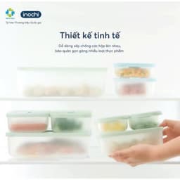 Bộ 7 Hộp Trữ Đông Inochi Bảo Quản Thực Phẩm Tươi Ngon, chịu nhiệt độ tốt, hộp để ngăn đá cao cấp 3