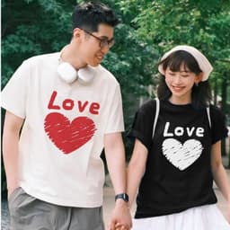 Áo thun Unisex Nam Nữ in hình TRÁI TIM LOVE, chất cotton 100% - BOONE - BNE00244 7