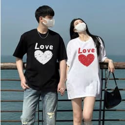 Áo thun Unisex Nam Nữ in hình TRÁI TIM LOVE, chất cotton 100% - BOONE - BNE00244 2