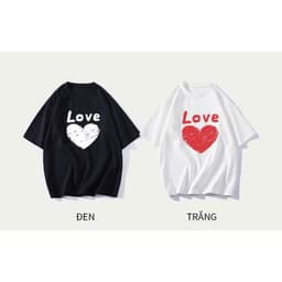 Áo thun Unisex Nam Nữ in hình TRÁI TIM LOVE, chất cotton 100% - BOONE - BNE00244 5