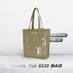 Túi Vải tote Ngăn Rộng Bag Simple Carry Tote Eco  Phong Cách Hàn Quốc siêu nhẹ 2