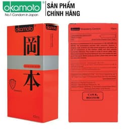 Bao cao su Okamoto Strawberry hương Dâu, Nhật Bản,Siêu mỏng tăng khoái cảm cực mạnh 7