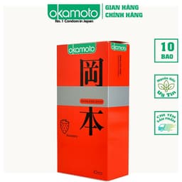 Bao cao su Okamoto Strawberry hương Dâu, Nhật Bản,Siêu mỏng tăng khoái cảm cực mạnh 1