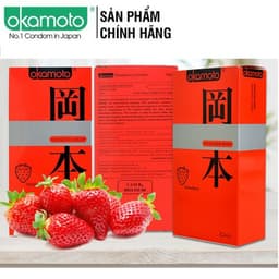Bao cao su Okamoto Strawberry hương Dâu, Nhật Bản,Siêu mỏng tăng khoái cảm cực mạnh 5
