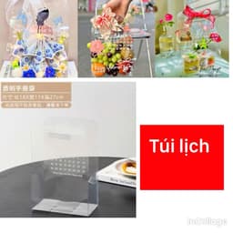 Combo 10C Túi Mica In Lịch Đựng Bánh Và Hoa Túi Lịch Quà Tặng Mica Xinh Xắn ,Túi Mica Trong Suốt 2