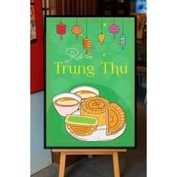 Tranh Canvas Trung Thu Đêm Hội Trăng Rằm  – Tranh trang trí nhà hàng, quán cà phê, homestay Tặng đinh treo 9