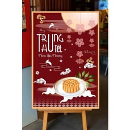 Tranh Canvas Trung Thu Đêm Hội Trăng Rằm  – Tranh trang trí nhà hàng, quán cà phê, homestay Tặng đinh treo 8