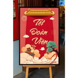 Tranh Canvas Trung Thu Đêm Hội Trăng Rằm  – Tranh trang trí nhà hàng, quán cà phê, homestay Tặng đinh treo 2