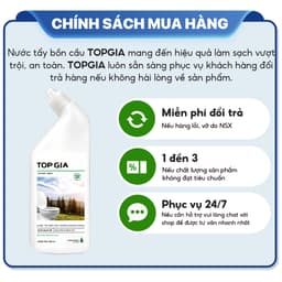 Nước tẩy bồn cầu Topgia 500ml hương Thông / Đào / Nho, thùng 4 chai tiết kiệm - Tạp hoá Gemgem 9