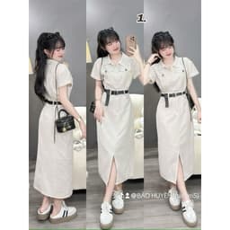 xukadress- Đầm kem sơmi thanh lịch, đơn giản, sang chảnh dễ mặc mọi dịp 2