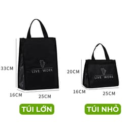 Túi đựng hộp cơm giữ nhiệt chống nước Túi đựng cơm văn phòng đa năng dễ dàng vệ sinh Homez TC91 6
