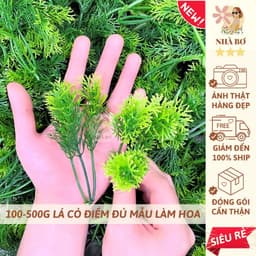 100g 500g cỏ điểm lá hồng lá táo hoa giả làm hoa trang trí handmade DIY - Hoa Sáp Nhà Bơ 3