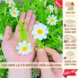 100g 500g cỏ điểm lá hồng lá táo hoa giả làm hoa trang trí handmade DIY - Hoa Sáp Nhà Bơ 2