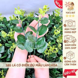 1kg cỏ điểm lá hồng lá táo hoa giả làm hoa trang trí handmade DIY  3