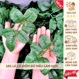 1kg cỏ điểm lá hồng lá táo hoa giả làm hoa trang trí handmade DIY  2