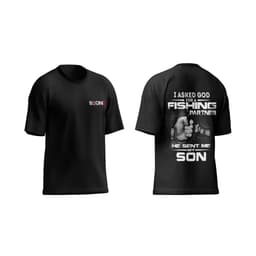Áo thun Unisex Nam Nữ in hình I Asked God for a Fishing Partner, chất cotton 100% - BOONE - BNE00154 3