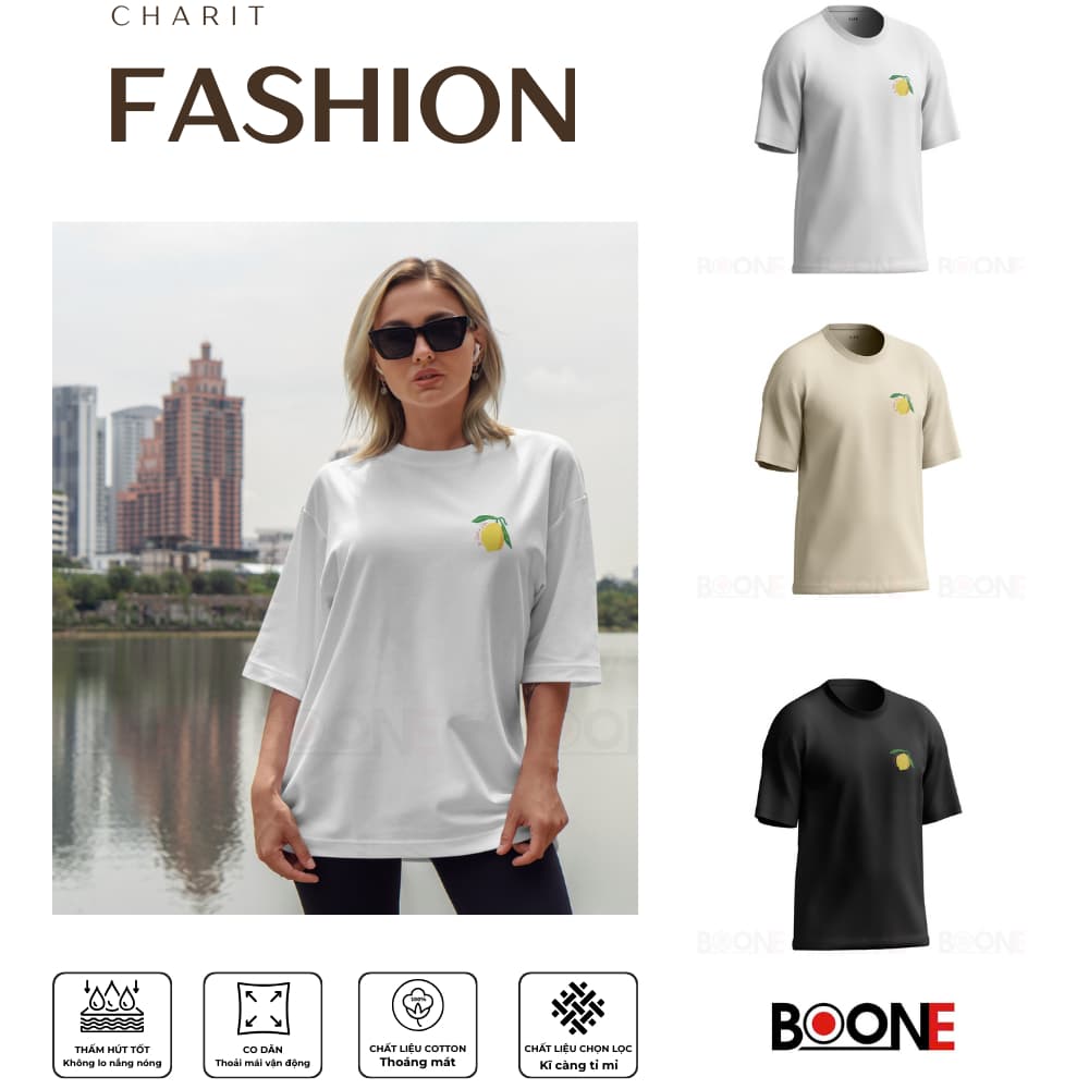 Áo thun Unisex Nam Nữ in hình TRÁI CHANH NHỎ, chất cotton 100% - BOONE - BNE00140