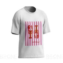 Áo thun Unisex Nam Nữ in hình 2 CON TÔM sọc đỏ, chất cotton 100% - BOONE - BNE00153 4