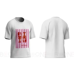 Áo thun Unisex Nam Nữ in hình 2 CON TÔM sọc đỏ, chất cotton 100% - BOONE - BNE00153 2