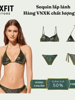 Bikini đi biển 2 mảnh đính sequin lấp lánh | Tôn da – Tôn dáng. Hàng VNXK 1
