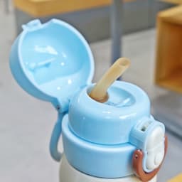 Bình Giữ Nhiệt Hoạt Hình Đáng  Yêu, Ly Giữ Nhiệt 2 Cách Uống 600ml INOX316 Có Quai Xách Nút Ấn Mở Tự Động 6