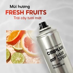 Gôm xịt giữ nếp tóc  nam, nữ CINPLUS Hair Spray X 150ml | 420ml giữ nếp 12-24h, tạo kiểu 3s 7