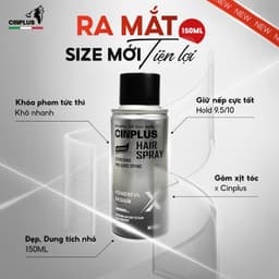 Gôm xịt giữ nếp tóc  nam, nữ CINPLUS Hair Spray X 150ml | 420ml giữ nếp 12-24h, tạo kiểu 3s 2