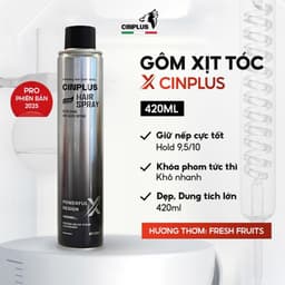 Gôm xịt giữ nếp tóc  nam, nữ CINPLUS Hair Spray X 150ml | 420ml giữ nếp 12-24h, tạo kiểu 3s 3