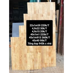 VÁN GỖ GHÉP cao su 12mm phủ bóng 1 mặt 1