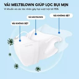 Khẩu Trang 5D TOPGIA Cao Cấp | Form 3D Ôm Mặt, Thoáng Khí, Đeo Thoải Mái, Phù Hợp Nam Nữ 9
