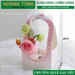 Combo 5 Túi BEST WISH Quai Xách Đựng Hoa Bánh, Hoa Nước Mang Đi 4