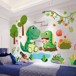 Decal Dán Tường khủng long sẵn keo, hình dán rời decor phòng ngủ cho bé 1