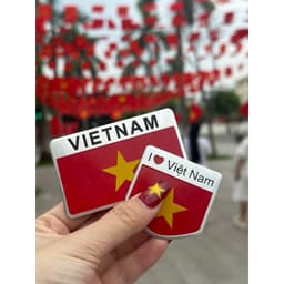 Tem Dán Lá Cờ Việt Nam Trang Trí Ô Tô, Xe Máy - Decal Phản Quang Chống Nước, Bền Màu Cao Cấp 2