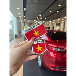Tem Dán Lá Cờ Việt Nam Trang Trí Ô Tô, Xe Máy - Decal Phản Quang Chống Nước, Bền Màu Cao Cấp 9