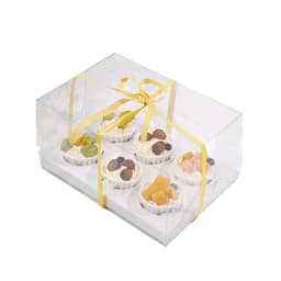 Hộp mica trong đựng bánh Cupcake 2/4/6/12 ô (Không kèm ruy băng) 2
