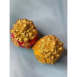 Hủ Tài Lộc Nắp Rời Chưng Tết Bàn Thờ, Hủ Vàng Phong Thủy Đựng Muối Gạo Trang Trí Size 6x6x7cm 3