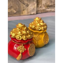 Hủ Tài Lộc Nắp Rời Chưng Tết Bàn Thờ, Hủ Vàng Phong Thủy Đựng Muối Gạo Trang Trí Size 6x6x7cm 5