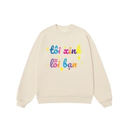 Áo Vớ Vẩn Vui Tươi REDLABEL Áo Sweater TÔI XINK LỖI BẠN Áo Sweatshirt Nỉ Oversize Nam Nữ SWT8 2