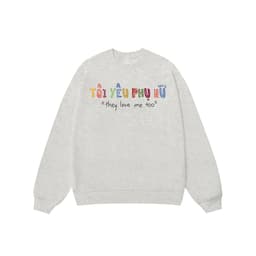 Áo Vớ Vẩn Vui Tươi REDLABEL Áo Sweater TÔI YÊU PHỤ NỮ Áo Sweatshirt Nỉ Oversize Nam Nữ SWT13 5