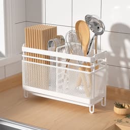 Giá/Kệ Để Đũa Thìa Gia Dụng Nhà Bếp, Giỏ Đựng Đũa Thoát Nước Chống Nấm Mốc Treo Tường/Đặt Bàn 2/3 Ngăn Thép Không Gỉ 6