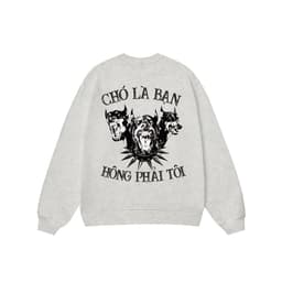 Áo Vớ Vẩn Vui Tươi REDLABEL Áo Sweater CHÓ LÀ BẠN Áo Sweatshirt Nỉ Oversize Nam Nữ SWT22 4
