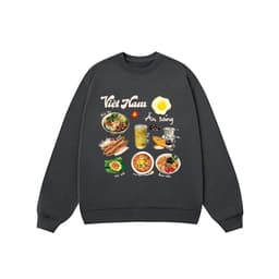 Áo Vớ Vẩn Vui Tươi REDLABEL Áo Sweater VIỆT NAM ĂN SÁNG Áo Sweatshirt Nỉ Oversize Nam Nữ SWT28 5