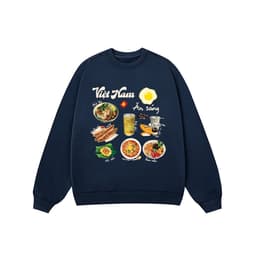 Áo Vớ Vẩn Vui Tươi REDLABEL Áo Sweater VIỆT NAM ĂN SÁNG Áo Sweatshirt Nỉ Oversize Nam Nữ SWT28 6