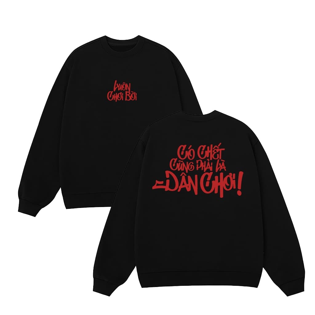 Áo Vớ Vẩn Vui Tươi REDLABEL Áo Sweater DÂN CHƠI Áo Sweatshirt Nỉ Oversize Nam Nữ SWT32