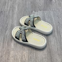 Dép Kiểu Đính Đá Cho Bé Gái – Mềm êm, thời trang, Chống Trượt . Dép H 619 3